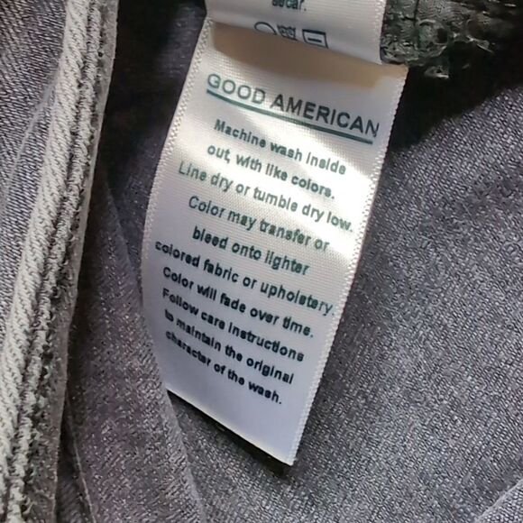 Good American size 14/32 Black Good Waist Skinny Jeans with Rhinestone BAD - Picture 13 of 13